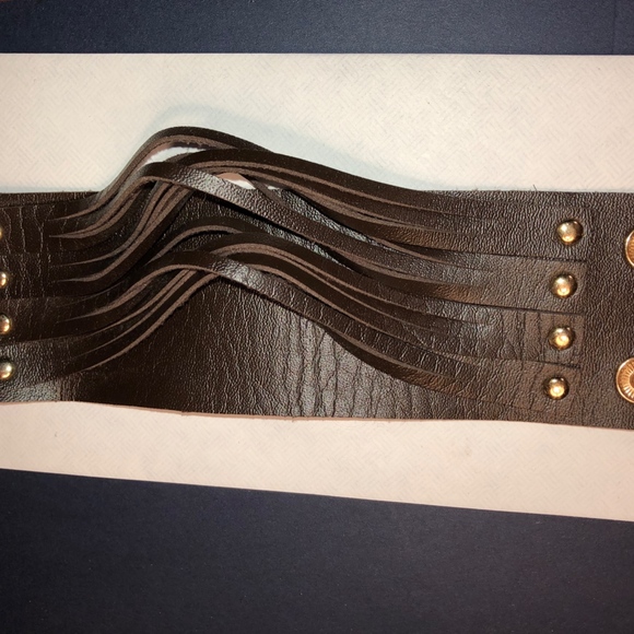 🔥Leather Bracelet/Cuff Punk Rock Adj🔥 - Picture 5 of 5